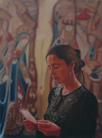 Olvasó nő 80x60cm olaj vászon